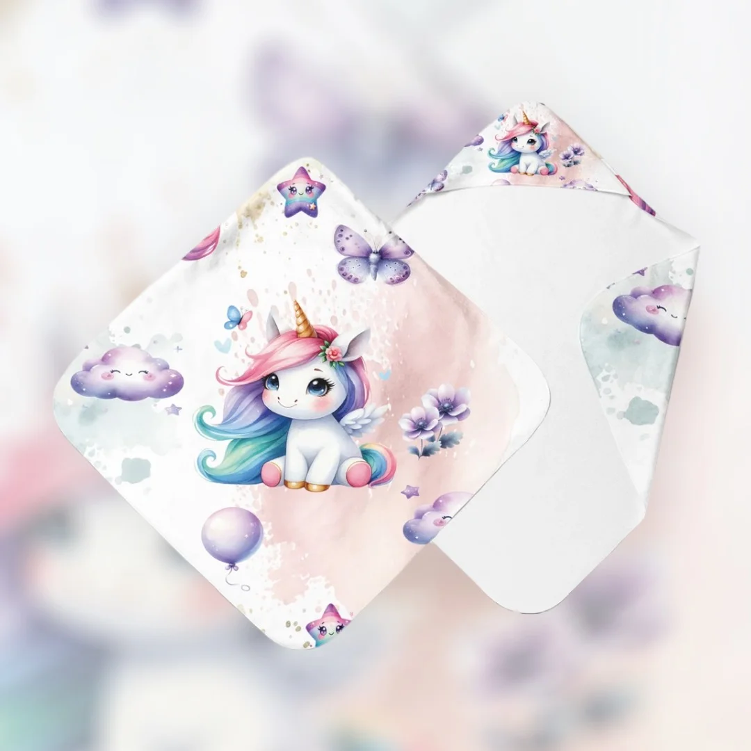 cape de bain licorne