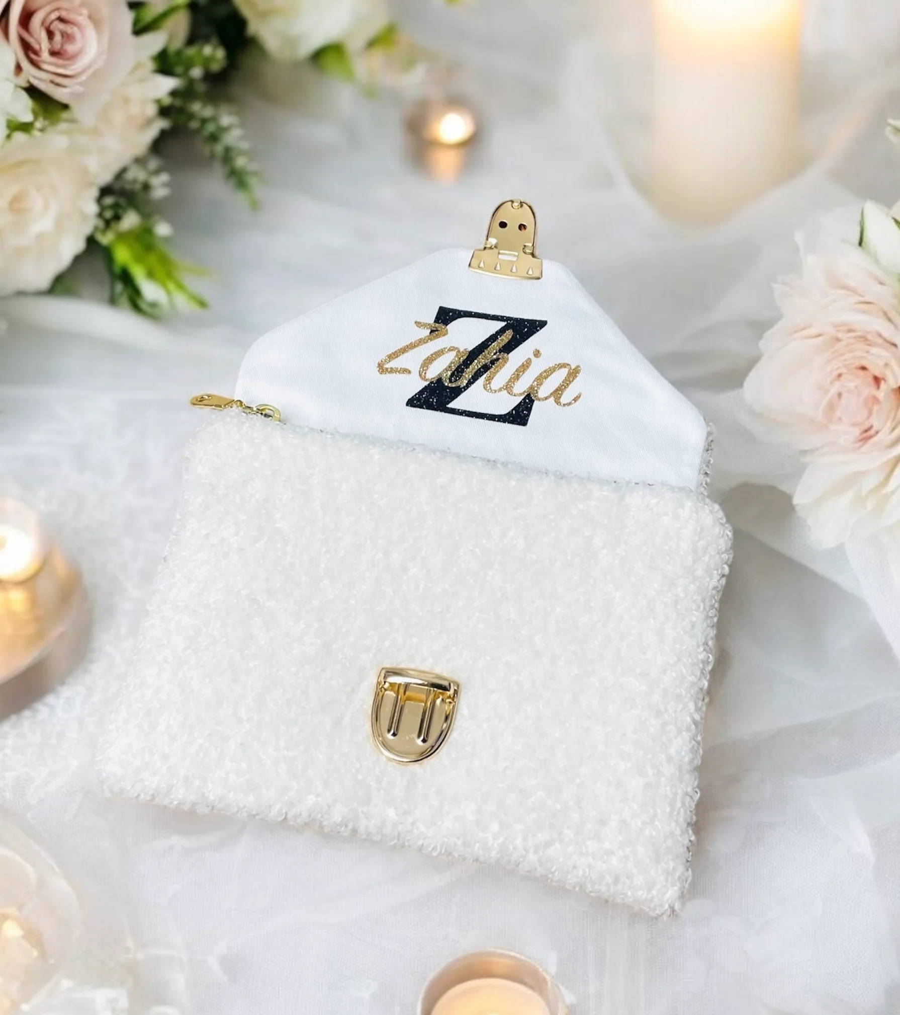 pochette plate moumoute flocage zahia